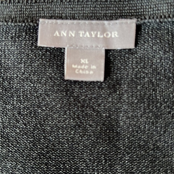 Ann Taylor Shrug Cardigan Jacket Black Silk Knit Ties Cropped Formal Office Wear - Picture 2 of 6